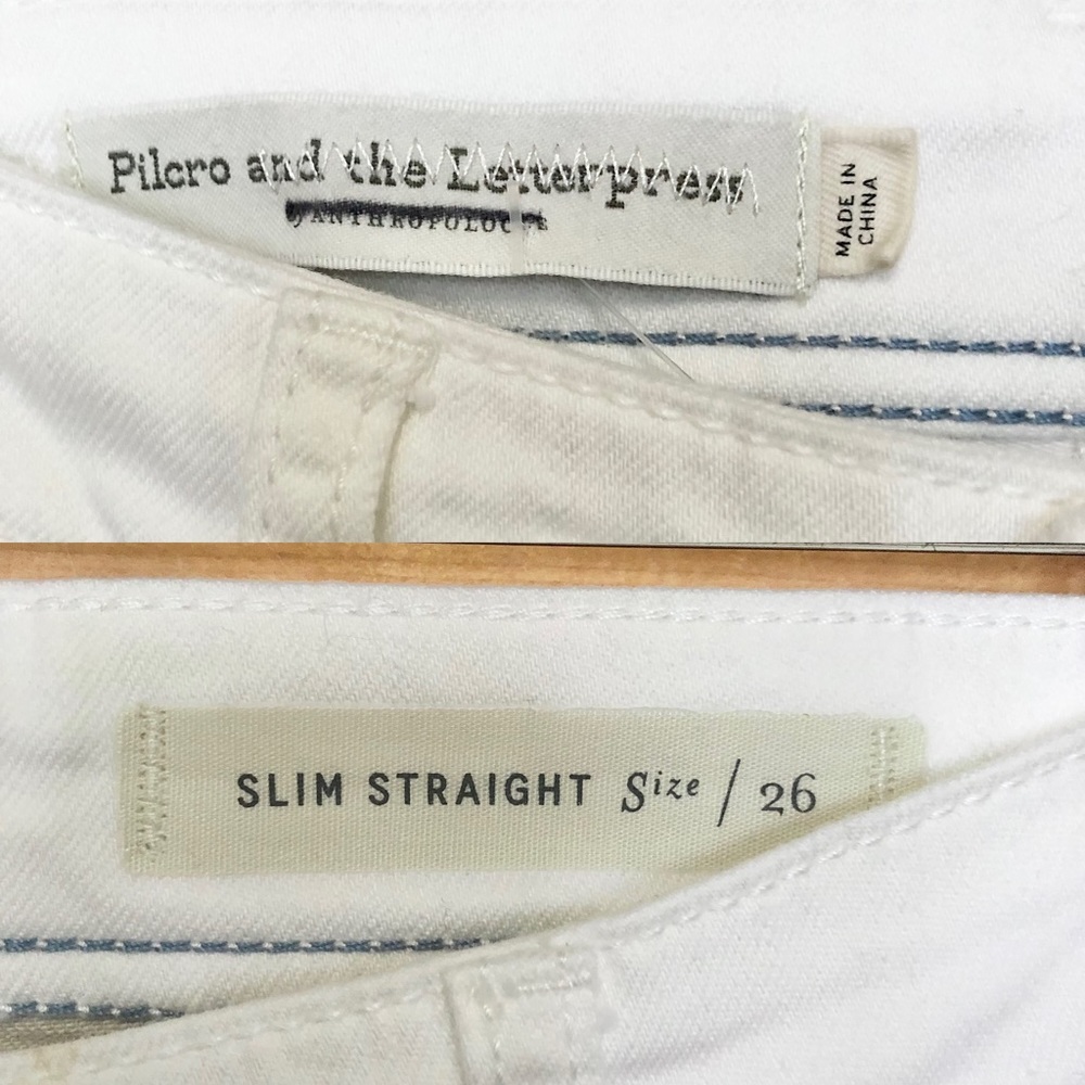 Pilcro Patterned Patchwork Slim Straight Floral B… - image 3